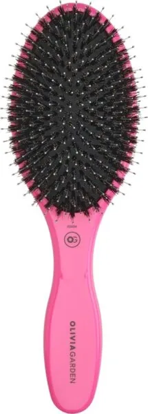 Olivia Garden Expert Care Oval Boar & Nylon Bristles . Pink