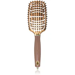 Olivia Garden Expert Flex Flache Bürste mit Wildschweinborsten Gold&Brown