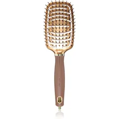 Olivia Garden Expert Flex Flache Bürste mit Nylonfarben Gold&Brown