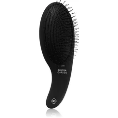 Olivia Garden Black Label CURVE Board&Nylon bristles Haarbürste für die leichte Kämmbarkeit des Haares Black