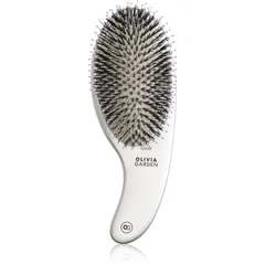 Olivia Garden Expert CURVE Nylon Silver Haarbürste mit Wildschweinborsten
