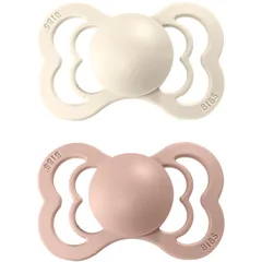 BIBS Supreme Natural Rubber Size 2: 6+ months Schnuller Ivory / Blush .