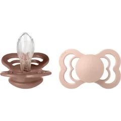 BIBS Supreme Silicone Size 2: 6+ months Schnuller Woodchuck / Blush .
