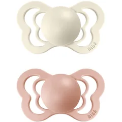 BIBS Couture Natural Rubber Size 1: 0+ months Schnuller Ivory / Blush .