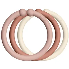 BIBS Loops Aufhängeringe Blush / Woodchuck / Ivory .