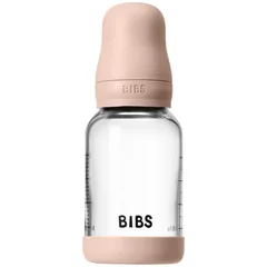 BIBS Baby Glass Bottle Round Latex Anti-Kolik-Flasche Blush .