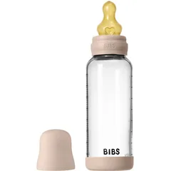 BIBS Baby Glass Bottle Round Latex Anti-Kolik-Flasche Blush .