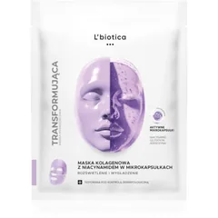 L’biotica Transforming Collagen Mask with Niacinamide in Microcapsules Kollagenmaske zur Verjüngung der Gesichtshaut .