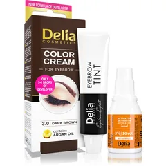 Delia Cosmetics Argan Oil Farbe für die Augenbrauen Farbton 3.0 Dark Brown