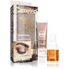 Delia Cosmetics Cameleo professionelle Creme-Farbe für die Augenbrauen ohne Ammoniak Farbton 3.0 Dark Brown