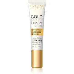 Eveline Cosmetics Gold Lift Expert verfeinernde Crem Für Lippen und Augenumgebung