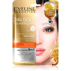 Eveline Cosmetics 24k Gold Nourishing Elixir Lifting-Maske .
