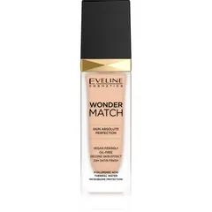 Eveline Cosmetics Wonder Match langlebiges Flüssig Foundation mit Hyaluronsäure Farbton 16 Light Beige