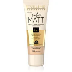 Eveline Cosmetics Satin Matt mattierendes Foundation mit Schneckenextrakt Farbton 103 Natural
