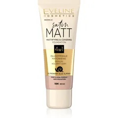 Eveline Cosmetics Satin Matt mattierendes Foundation mit Schneckenextrakt Farbton 104 Beige
