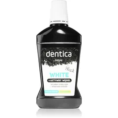 Tołpa Dentica Black White bleichendes Mundwasser mit Aktivkohle