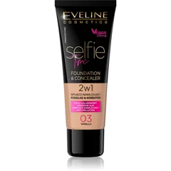 Eveline Cosmetics Selfie Time Foundation und Korrektor 2 in 1 Farbton 03 Vanilla