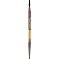 Eveline Cosmetics Micro Precise wasserfester Eyeliner mit 2 in 1 Bürste Farbton 02 Soft Brown