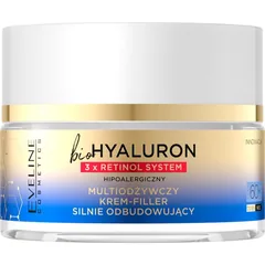Eveline Cosmetics Bio Hyaluron 3x Retinol System erneuernde Creme zum Festigen der Gesichtshaut 60+