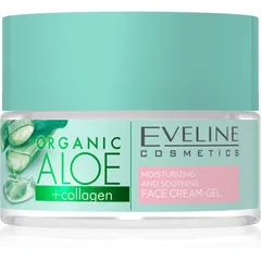 Eveline Cosmetics Organic Aloe+Collagen Aktive intensive Feuchtigkeitsgel-Creme mit beruhigender Wirkung