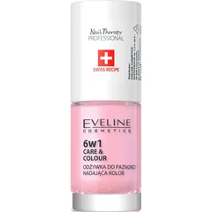 Eveline Cosmetics Nail Therapy Care & Colour Conditioner für die Fingernägel 6 in 1 Farbton Shimmer Pink