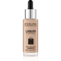 Eveline Cosmetics Liquid Control Flüssiges Make Up mit einer Pipette Farbton 035 Natural Beige