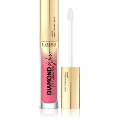 Eveline Cosmetics Diamond Glow Glitzer-Lipgloss mit Hyaluronsäure Farbton 09 Peach Dream