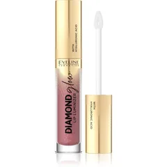 Eveline Cosmetics Diamond Glow Glitzer-Lipgloss mit Hyaluronsäure Farbton 11 Rose Nude