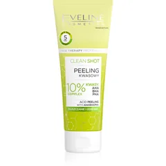 Eveline Cosmetics Clean Shot 10% Complex of AHA, BHA and PHA sanftes Peeling gegen die Unvollkommenheiten der Haut