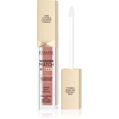 Eveline Cosmetics Wonder Match lang anhaltender, matter, flüssiger Lippenstift mit Hyaluronsäure Farbton 04 Carmel