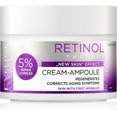 Eveline Cosmetics Cream-Ampoule Retinol regenerierende Nachtcreme gegen die ersten Anzeichen von Hautalterung