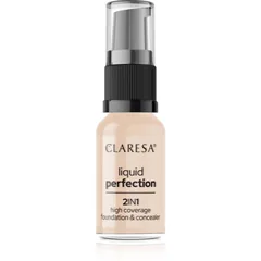 Claresa Liquid Perfection 2in1 Foundation mit hoher Deckkraft Farbton 102 Warm Medium