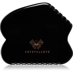 Crystallove Black Obsidian Contour Gua Sha Massage Hilfsmittel