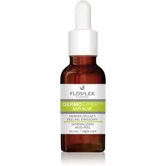 FlosLek Pharma DermoExpert Anti Acne Sanftes Nachtpeelingserum zur Normalisierung der Gesichtshaut