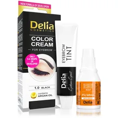 Delia Cosmetics Argan Oil Farbe für die Augenbrauen Farbton 1.0 Black