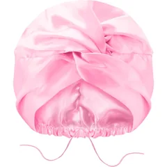 GLOV Double Layer Satin Bonnet Satin-Turban Pink .