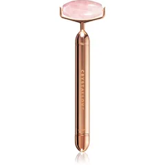 Crystallove Vibrating Roller Rose Quartz Massage Hilfsmittel für das Gesicht .
