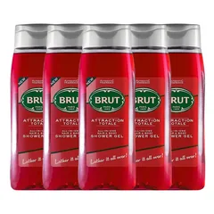 Brut Attraction Totale Hair & Body Shower Gel Pack of 5