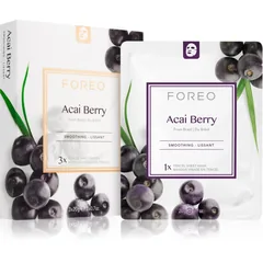 FOREO Farm to Face Sheet Mask Acai Berry antioxidative Tuchmaske 3x