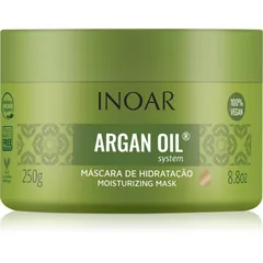 INOAR Argan Oil System feuchtigkeitsspendende und glättende Maske für das Haar