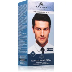 Kallos Glow Lasting Cream Colour Permanent-Haarfarbe für Herren Farbton Black