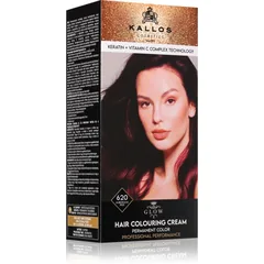Kallos Glow Lasting Cream Colour Permanent-Haarfarbe Farbton Aubergine Red