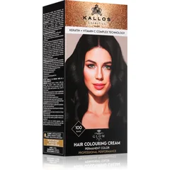 Kallos Glow Lasting Cream Colour Permanent-Haarfarbe Farbton Black