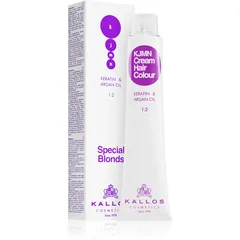 Kallos KJMN Professional Cream Hair Colour Keratin & Argan Oil Haarfarbe Farbton 12.20 Special Ultra Violet Blond