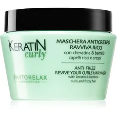 Phytorelax Laboratories Keratin Curly Maske für widerspenstiges und krauses Haar gegen strapaziertes Haar