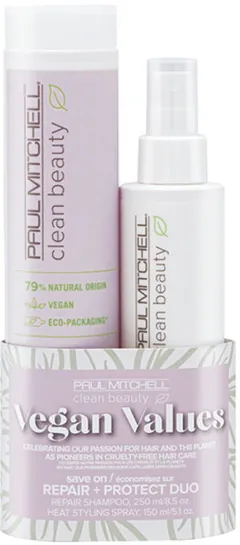 Paul Mitchell Save On CB Vegan Value Repair + Protect Duo Set .