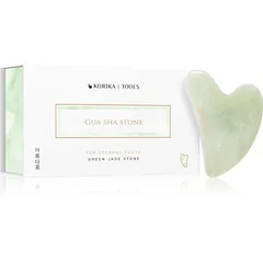 KORIKA Tools Gua Sha Green Jade Stone Massage Hilfsmittel für das Gesicht .