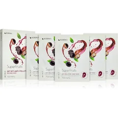 KORIKA SuperFruits Acai Berry - Set of 5 Anti-pollution Face Sheet Masks Gesichtsmasken-Set zu einem ermäßigten Preis Acai berry