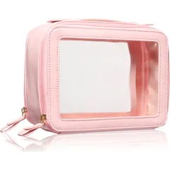 BrushArt Accessories Transparent make-up case Kosmetikkoffer Pink .