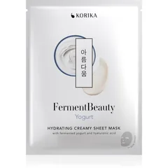 KORIKA FermentBeauty Hydrating Face Sheet Mask with Fermented Yogurt and Hyaluronic Acid feuchtigkeitsspendende tuchmaske mit fermentiertem joghurt un